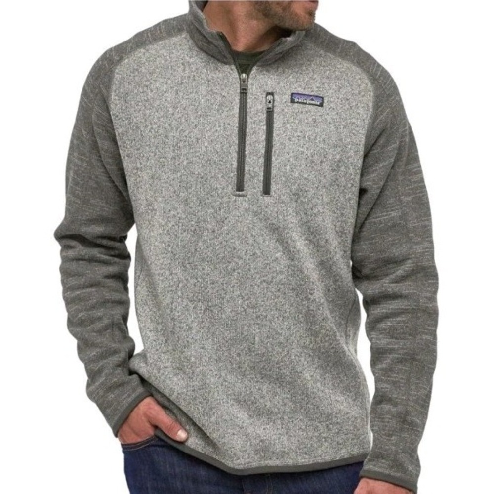 Patagonia Better Sweater Two Tone Gray 1/4 Zip Fleece Men's Size M Gorpcore